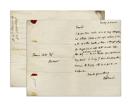 Robert Darwin Autograph Letter Signed Regarding Charles Darwins Financial Obligations -- ...I think Charles & his wifes interest is due...